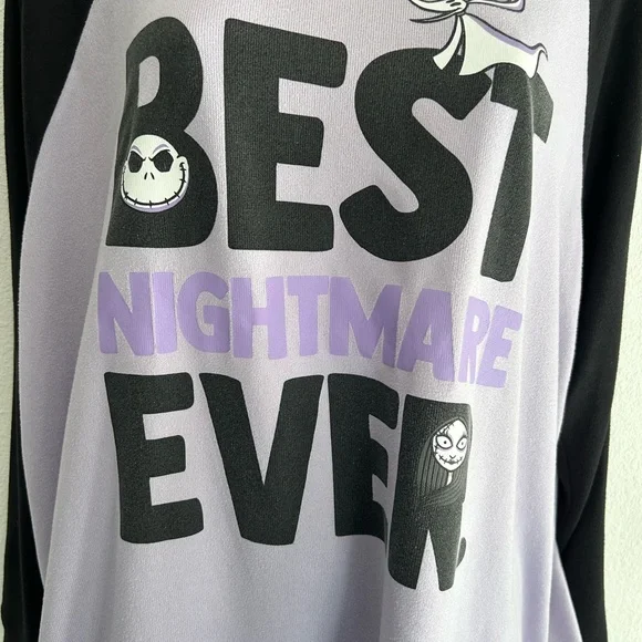 Disney’s Nightmare Before Christmas long sleeve pajama top & jogger sleep set - Picture 3 of 6